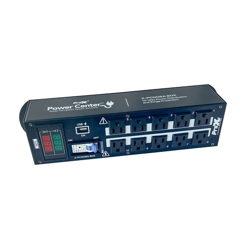 10 Way Power Distribution Compact Box for Powerkon to Edison with Power Cord
