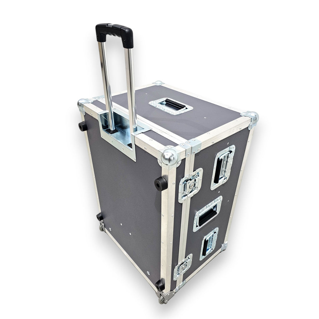 ATA Flight Case for Digital Audio Mixer Yamaha DM7C Compact with Corner Wheels, DogHouse and Telescopic Handle