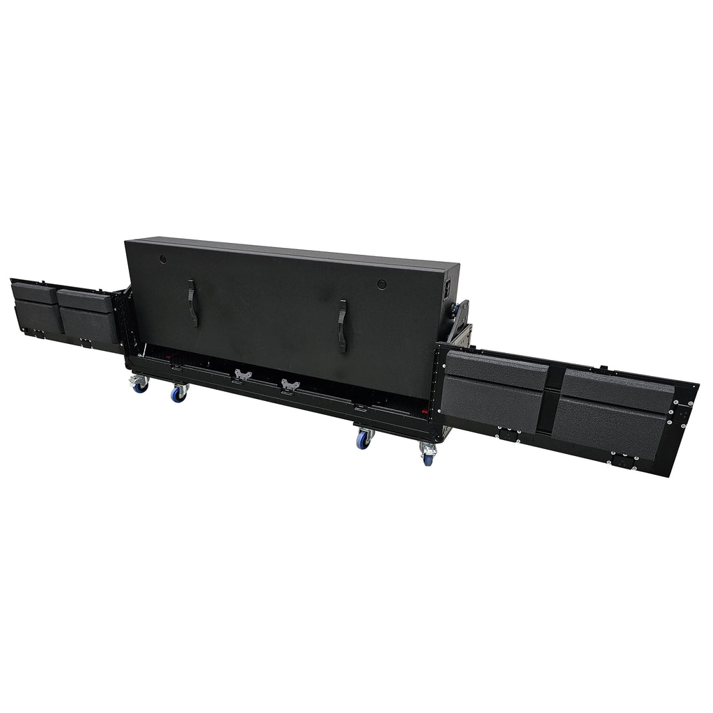 Flip-Ready Easy Retracting Hydraulic Lift Case for 4x Pioneer CDJ-3000 and DJM-V10 or A9 System