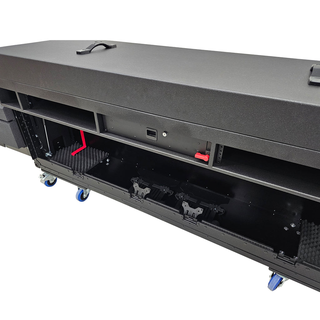 Flip-Ready Easy Retracting Hydraulic Lift Case for 4x Pioneer CDJ-3000 and DJM-V10 or A9 System