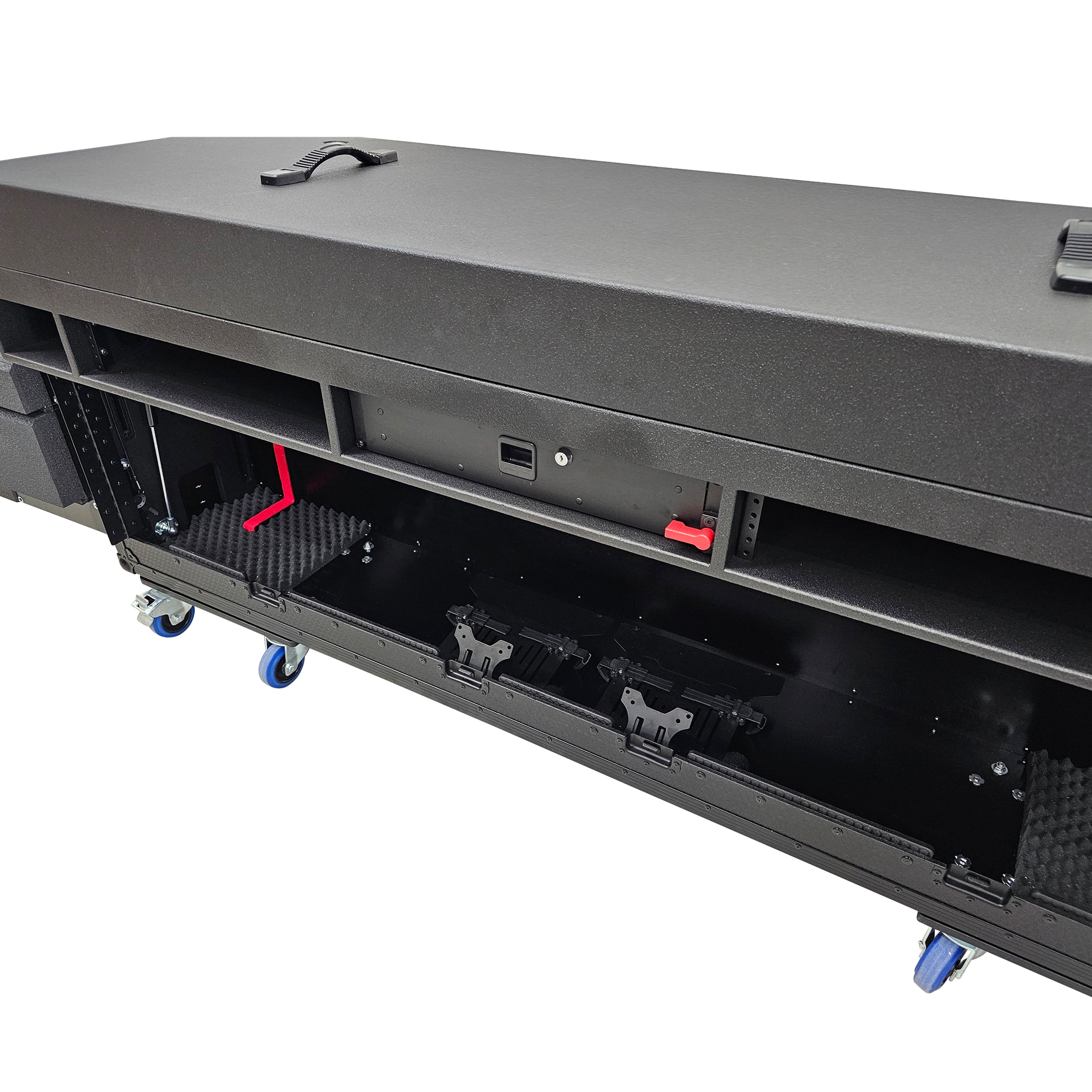 Flip-Ready Easy Retracting Hydraulic Lift Case for 4x Pioneer CDJ-3000 and DJM-V10 or A9 System