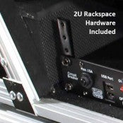 ATA Flight Case For Denon PRIME 4 DJ Controller with 2U Rack Space and Wheels - Black