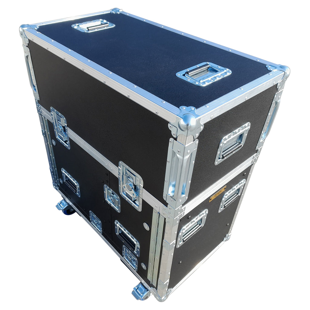 Yamaha DM7-EX Flip-Ready Hydraulic Console Easy Retracting Lifting 1U Rack Space Flight Case with wheels by ZCASE