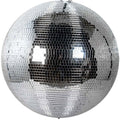 72" inch Mirror Disco Ball Bright Silver Reflective Indoor DJ Sphere with Hanging Ring for Lighting