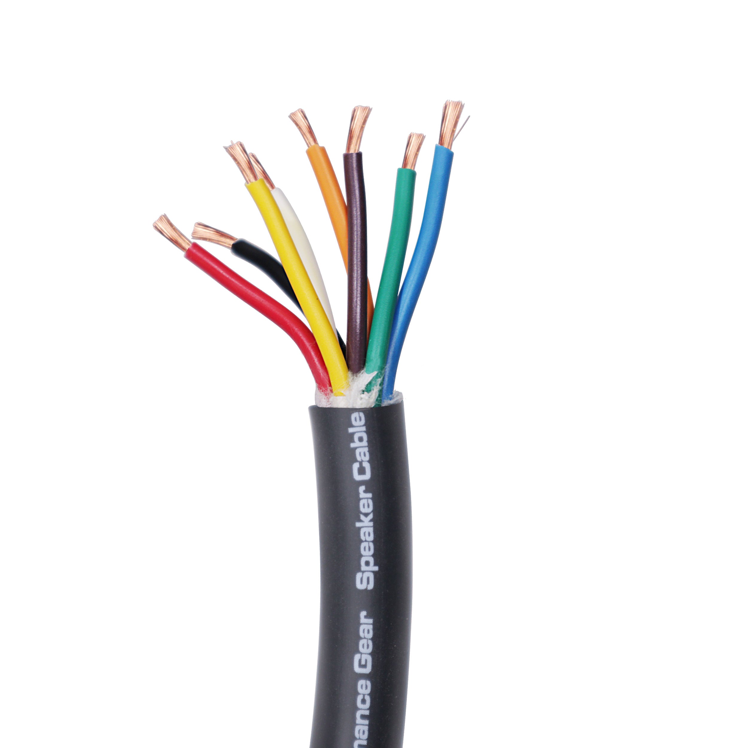 500 Ft. 12 Gauge AWG 8 Conductor Audio Speaker Wire Cable 500 Feet Copper Black Finish