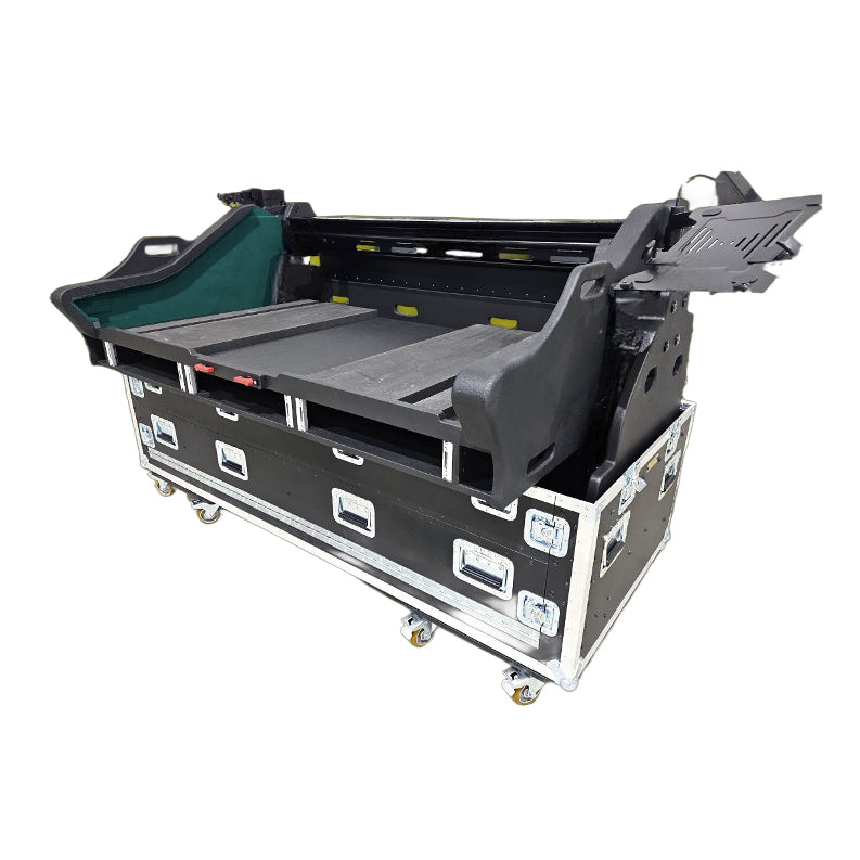 Digico Quantum 852 Flip-Ready Hydraulic Console Easy Retracting Lifting Flight Case with 3x2U Rack and wheels by Zcase Poland