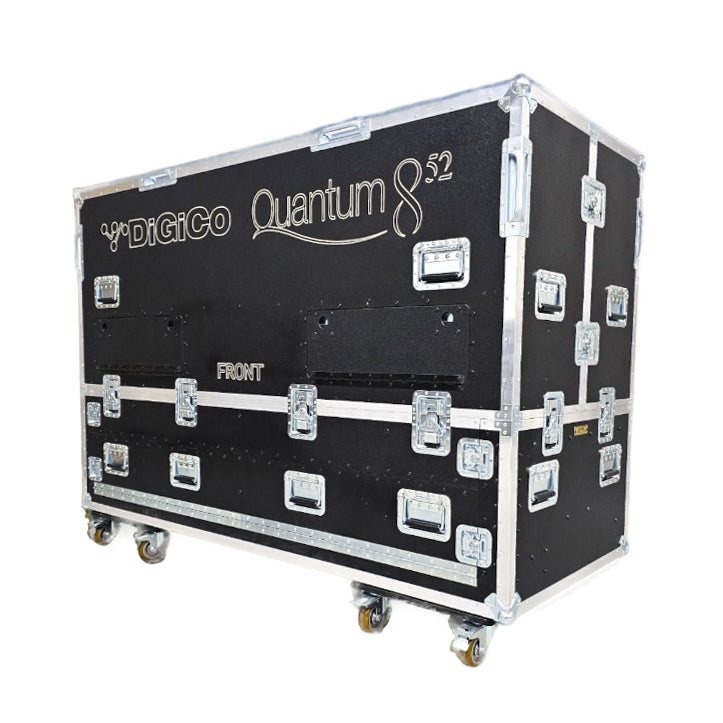 Digico Quantum 852 Flip-Ready Hydraulic Console Easy Retracting Lifting Flight Case with 3x2U Rack and wheels by Zcase Poland