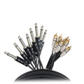 50PCS 10 Ft. Unbalanced 8-Ch 1/4" TS to RCA Male Snake