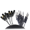 10PCS 10' Ft High Performance 8-Channel Snake Cable XLR-F to 1/4" TRS Balanced Audio Cable
