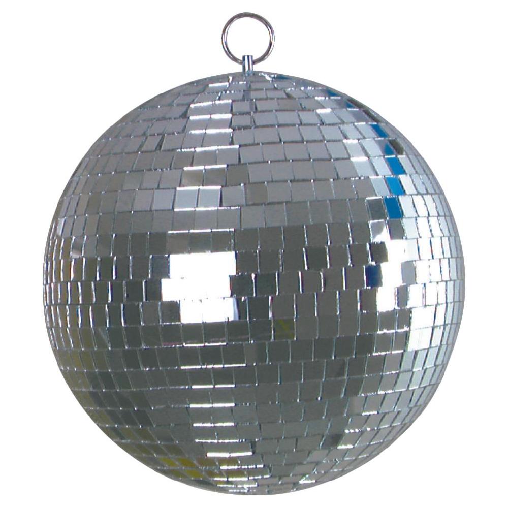 8" inch Mirror Disco Ball Bright Silver Reflective Indoor DJ Sphere with Hanging Ring for Lighting