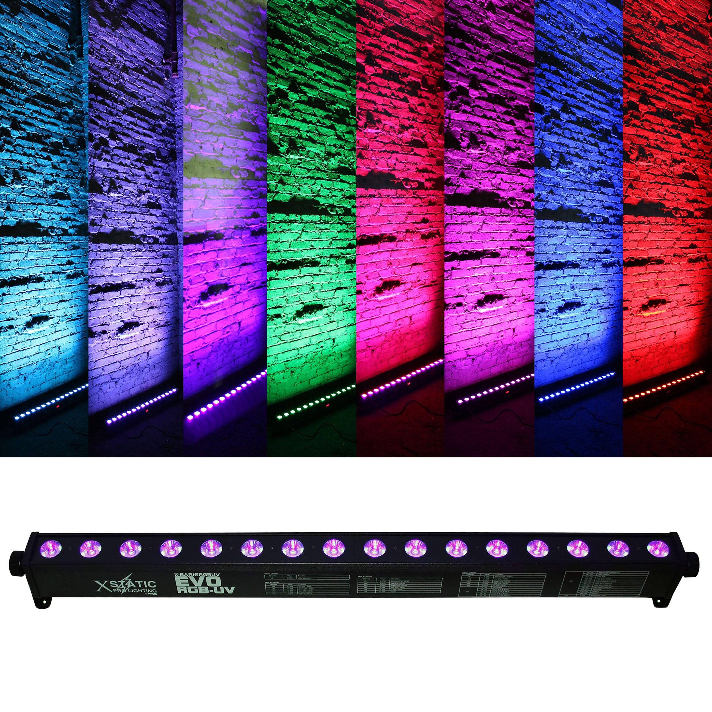 EVO RGB-UV Bar16 64W High Power RGB-UV LED Wash Light