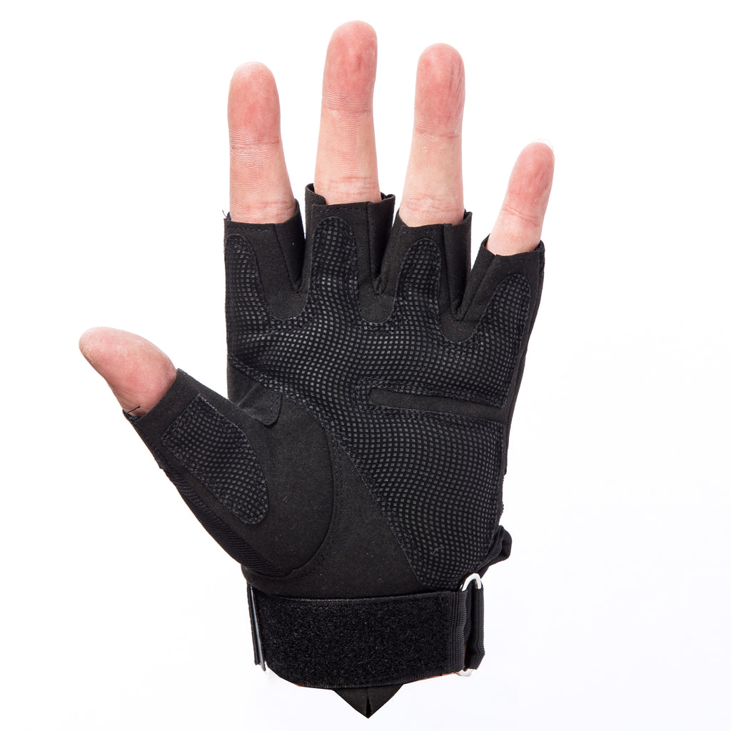 X-GRIPZ Hard Rubber Knuckle  Fingerless Gloves - For Truss and Stage Performance