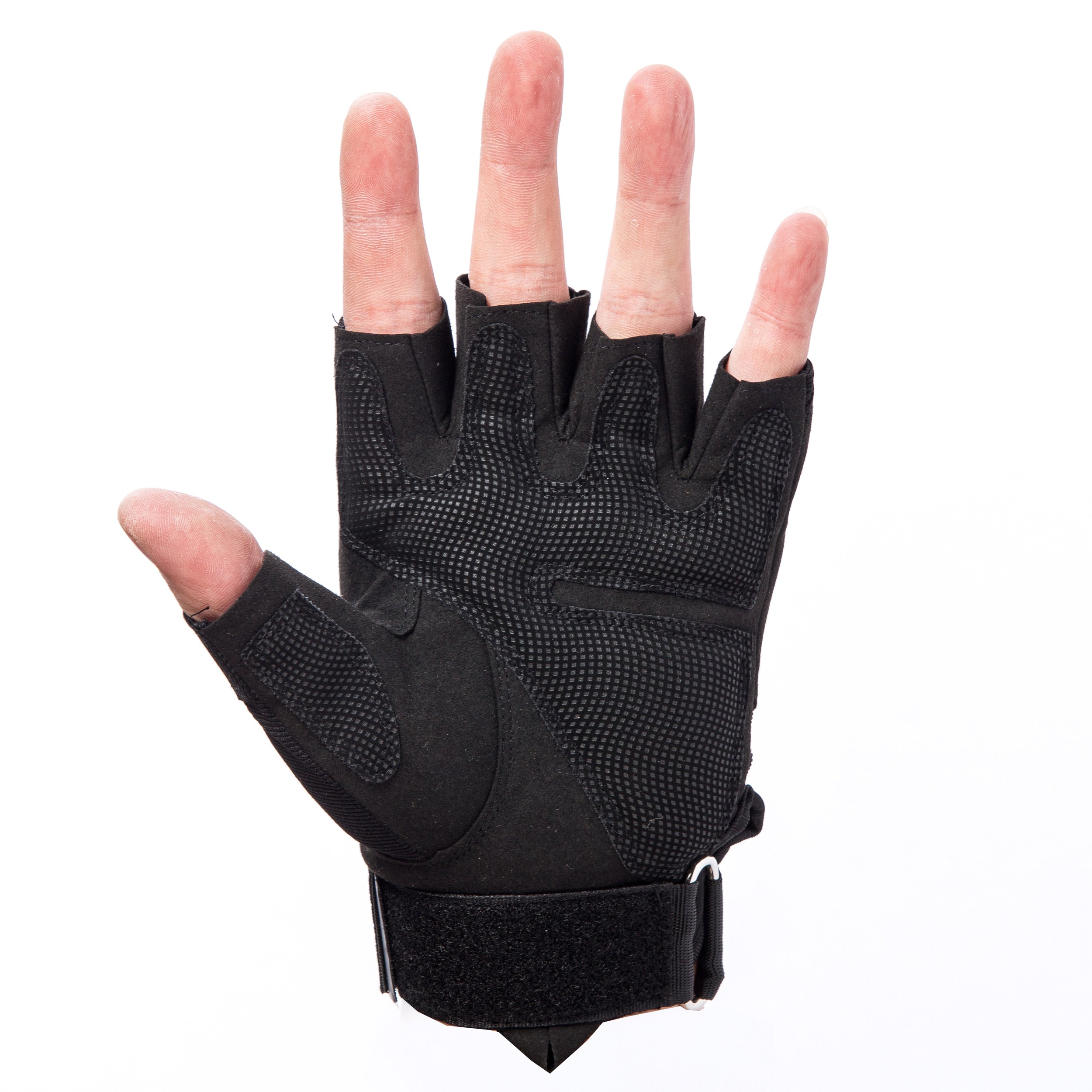 X-GRIPZ Hard Rubber Knuckle  Fingerless Gloves - For Truss and Stage Performance