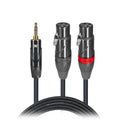 50PCS 5 Ft. Unbalanced 3.5mm Mini TRS-M to Dual XLR-F High Performance Audio Y Cable