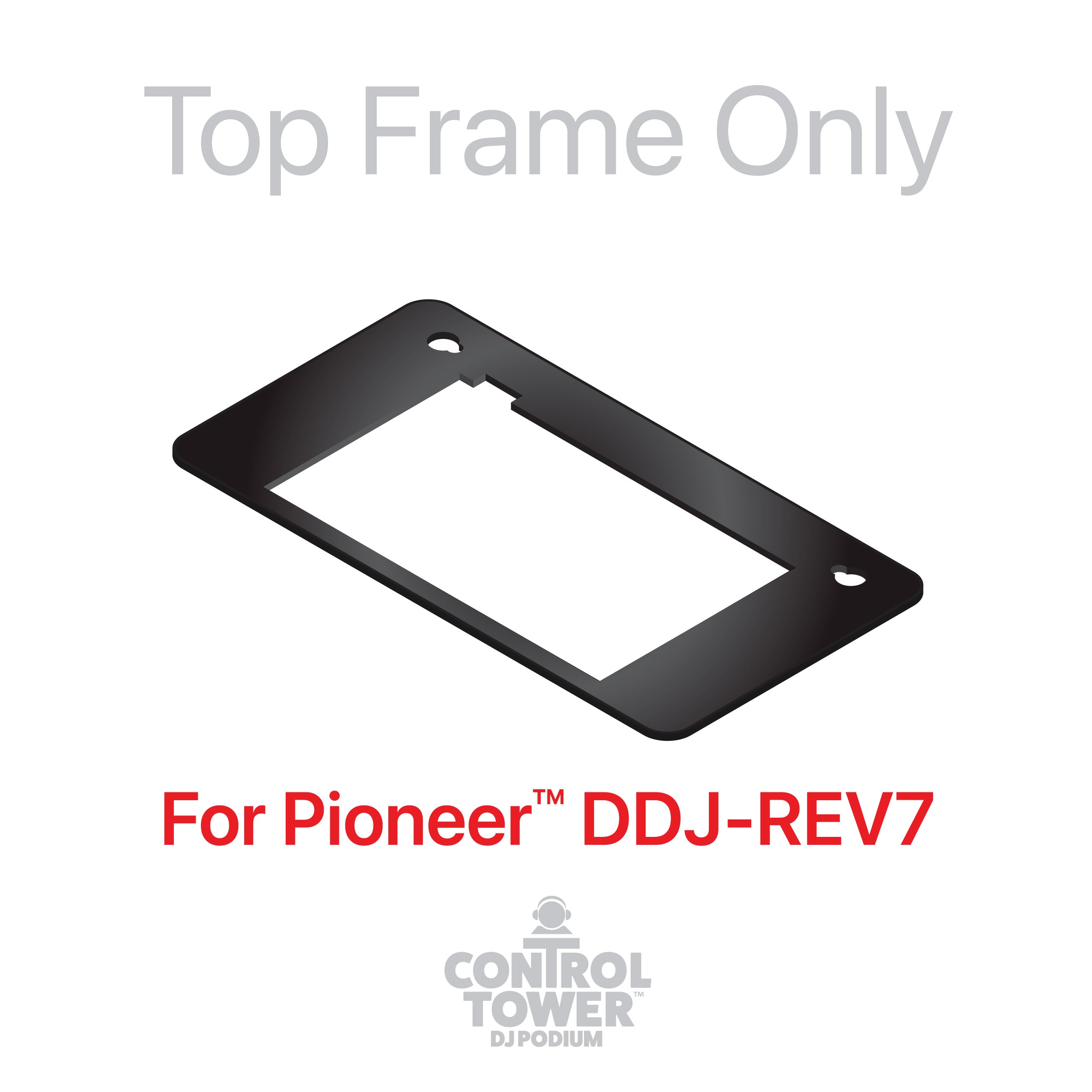 Replacement for Pioneer DDJ-REV7 Top Face Plate for Control Tower DJ Podium Black Finish