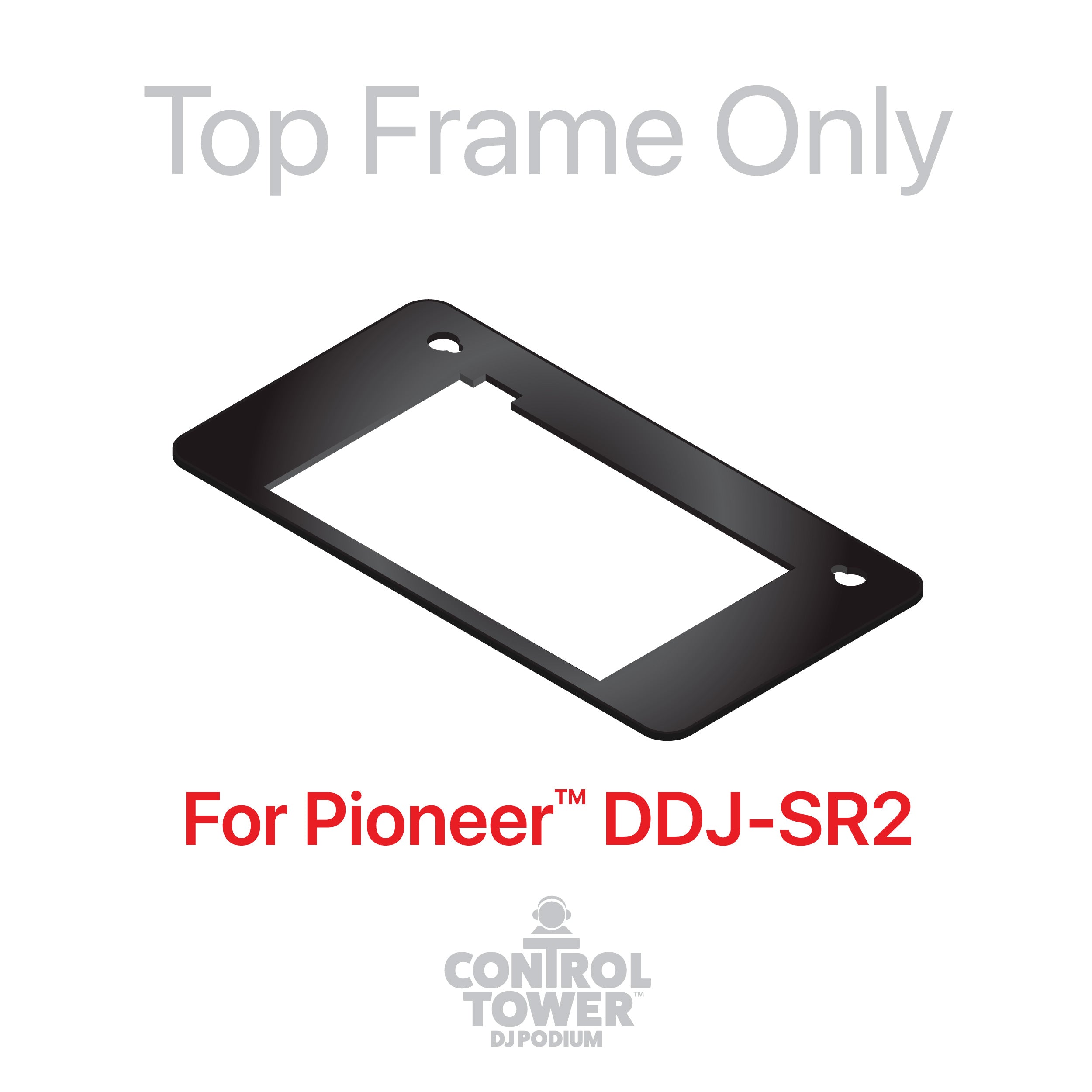 Replacement for Pioneer DDJ-SR2 Top Face Plate for Control Tower DJ Podium Black Finish