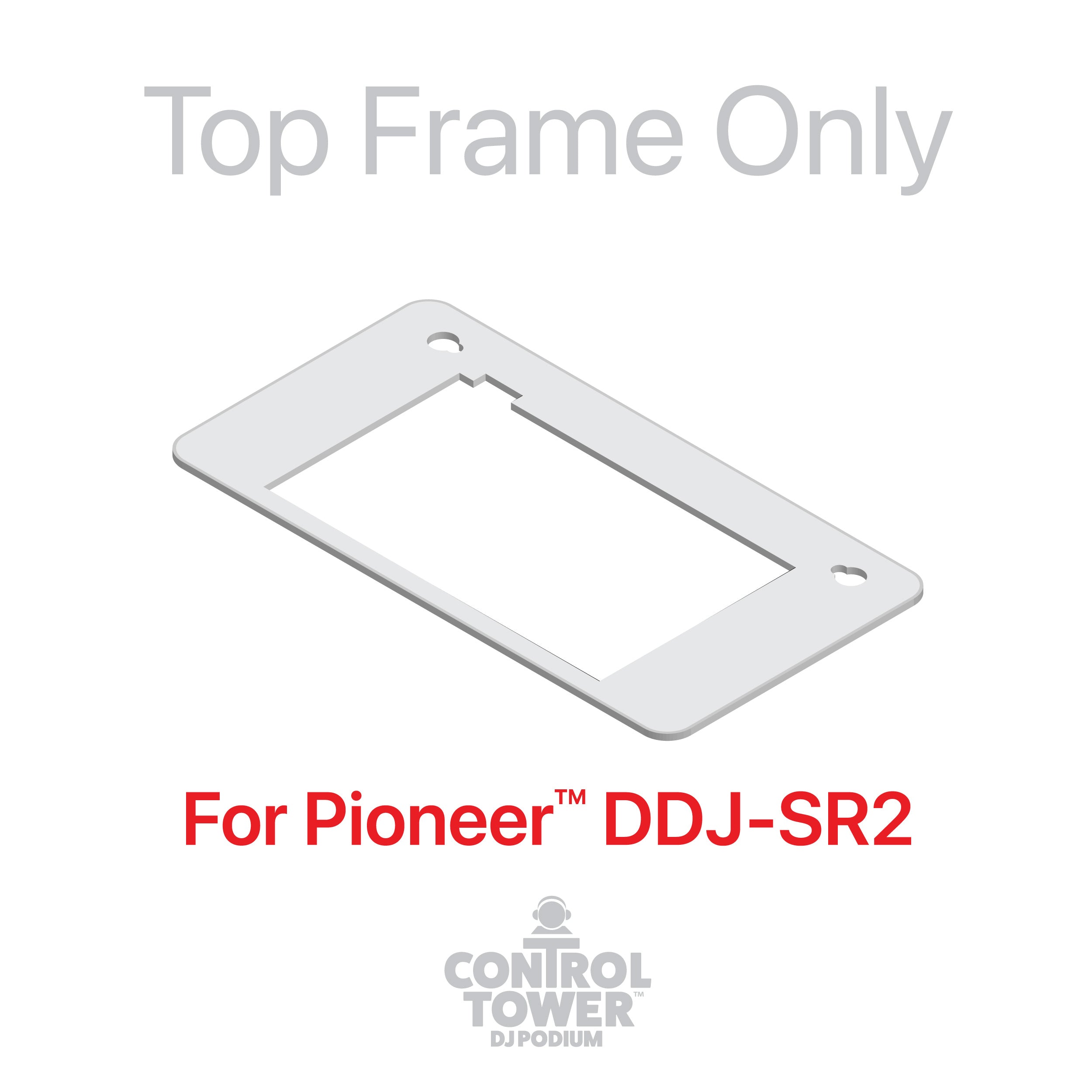 Replacement for Pioneer DDJ-SR2 Top Face Plate for Control Tower DJ Podium White Finish