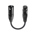 50PCS 6" DMX Male 5-Pin to DMX Female 3-Pin Coupler Patch Cable