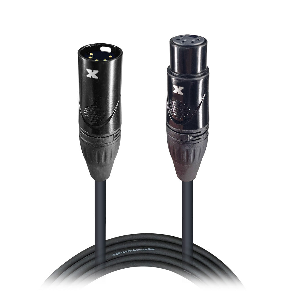 5PCS 100 Ft. DMX XLR5-M to XLR5-F High Performance Cable