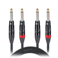 50PCS 5' Ft. High Performance 1/4” TS Male to Dual 1/4” TS Male Unbalanced Audio Cable