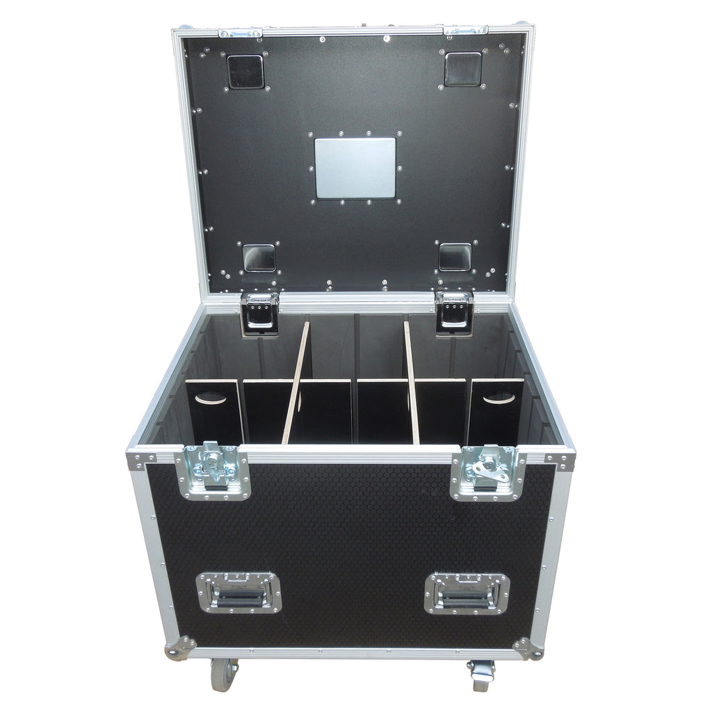 TruckPax Utility ATA Flight Case Truck Storage Road Case with Dividers Tray and 4" in casters – 24"x30"x30" Ext