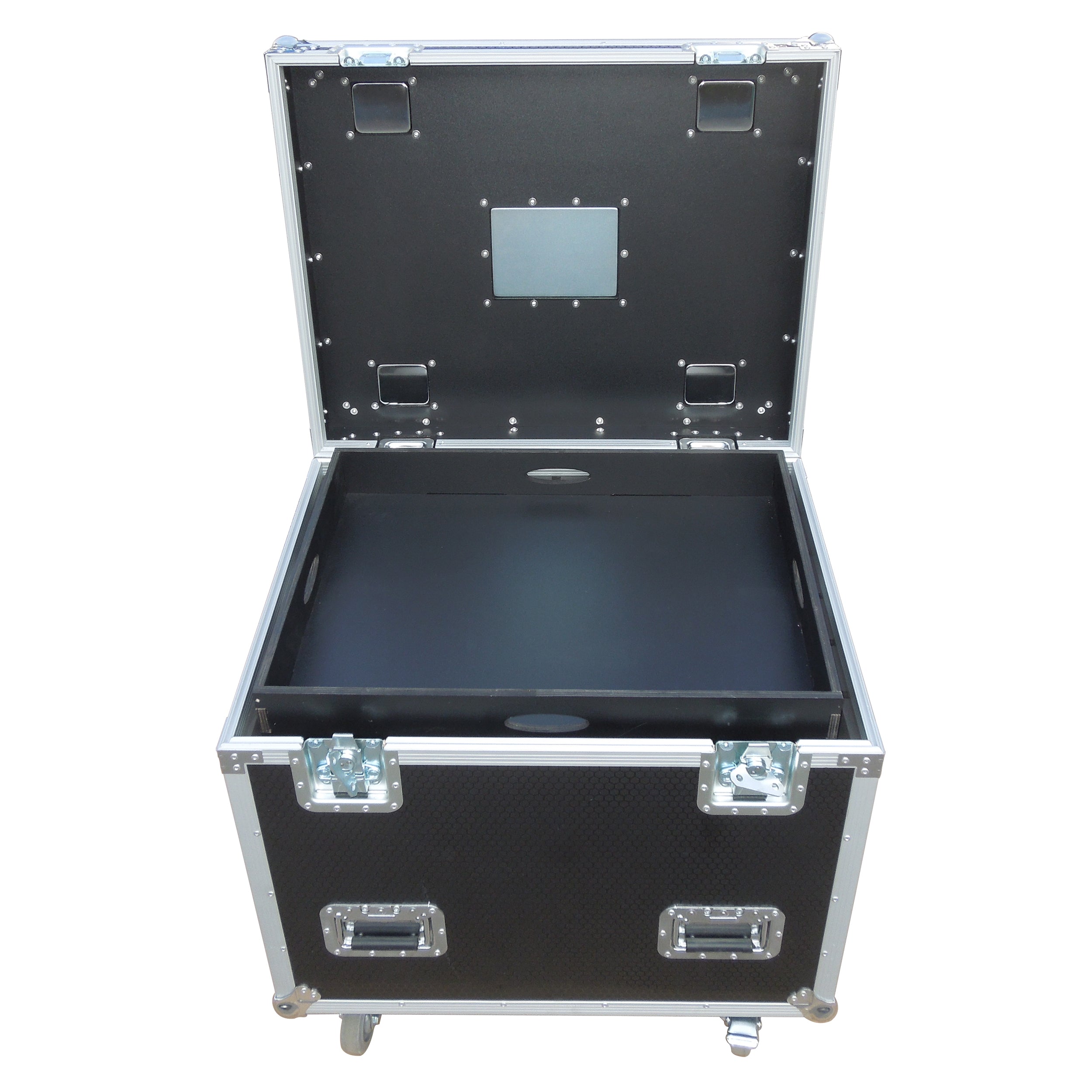 TruckPax Utility ATA Flight Case Truck Storage Road Case with Dividers Tray and 4" in casters – 24"x30"x30" Ext