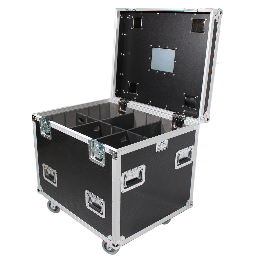 TruckPax Utility ATA Flight Case Truck Storage Road Case with Dividers Tray and 4" in casters – 24"x30"x30" Ext