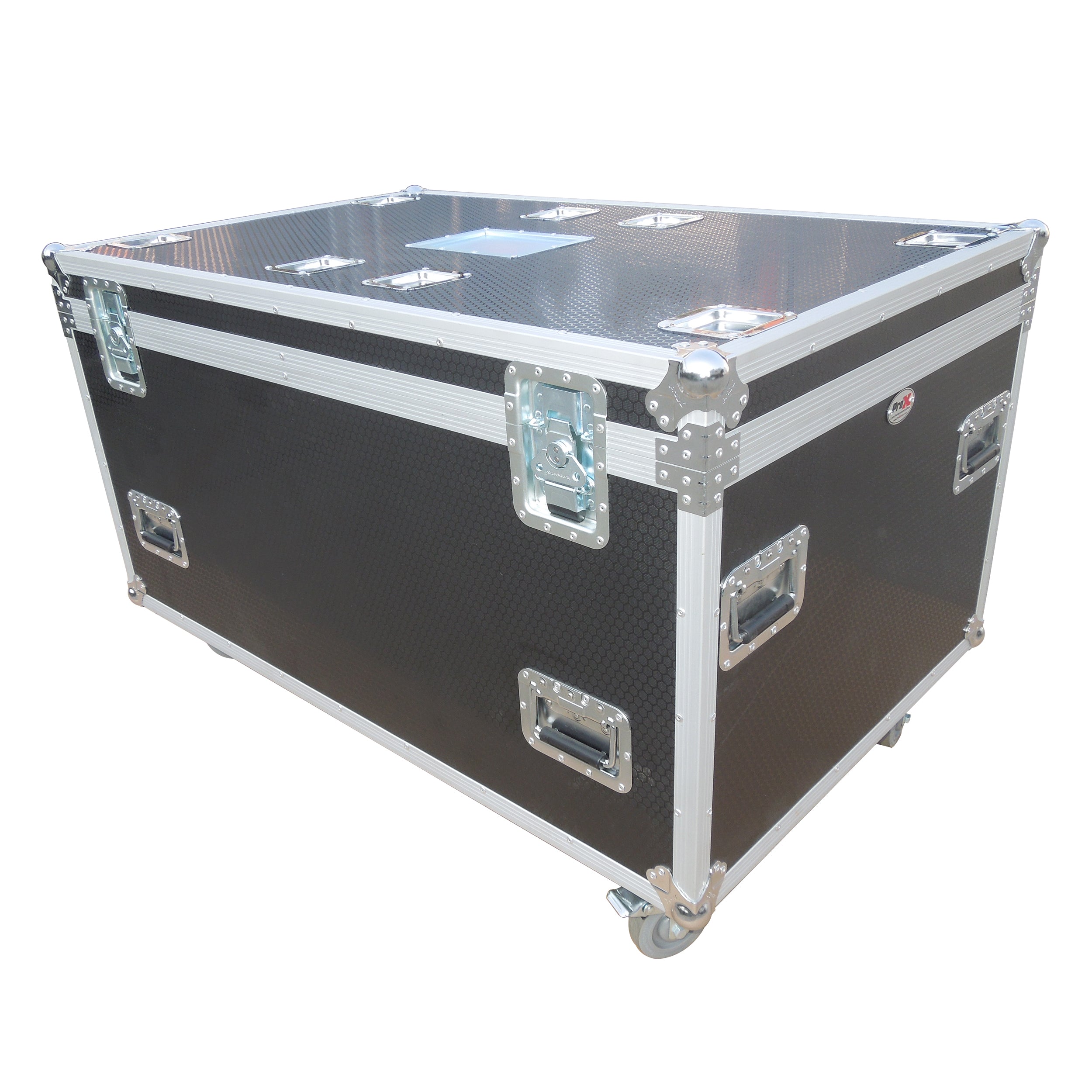 TruckPax Utility ATA Flight Case Truck Storage Road Case with Dividers Tray and 4" in casters – 48"x30"x30" Ext