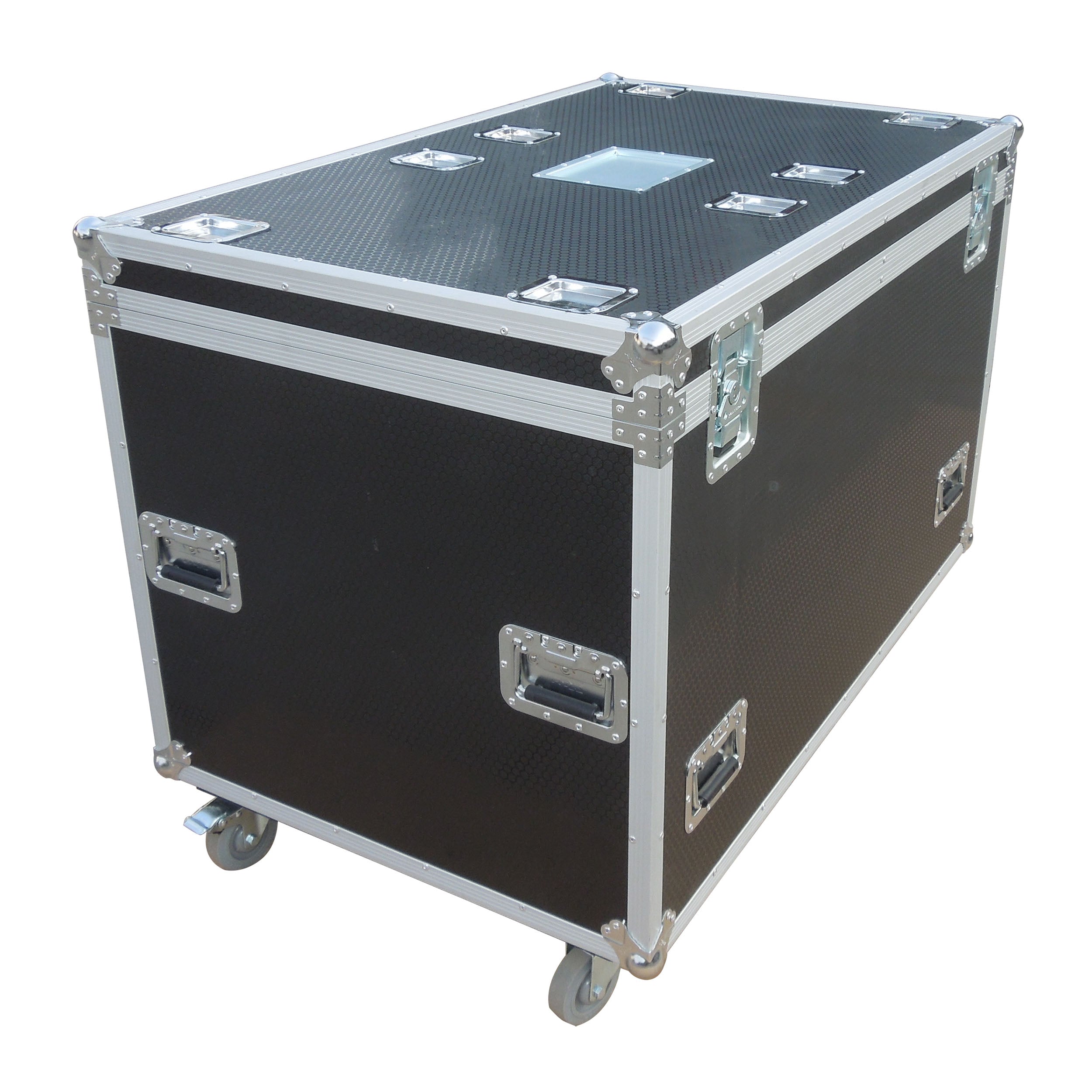 TruckPax Utility ATA Flight Case Truck Storage Road Case with Dividers Tray and 4" in casters – 48"x30"x36" Ext