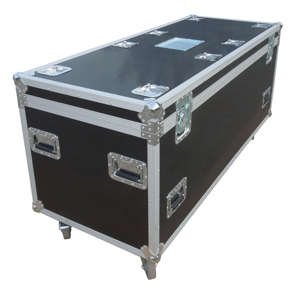 TruckPax Utility ATA Flight Case Truck Storage Road Case with Dividers Tray and 4" in casters - 24"x60"x30" Ext