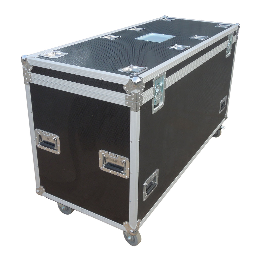 TruckPax Utility ATA Flight Case Truck Storage Road Case with Dividers Tray and 4" in casters – 24"x60"x36" Ext