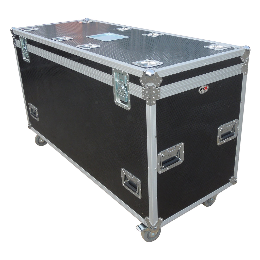 TruckPax Utility ATA Flight Case Truck Storage Road Case with Dividers Tray and 4" in casters – 24"x60"x36" Ext