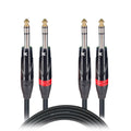 10PCS 10 Ft. Balanced Dual 1/4" TRS-M to Dual 1/4" TRS-M High Performance Audio Cable