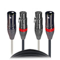 2PCS 75' Ft High Performance Dual XLR-M to Dual XLR-F Audio Cable