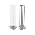 Set of 2 6.56ft Totem Package Includes a 12in Top Plate, 24in Base Plate and Four 2m F31 Tubes W-White Scrim Cover