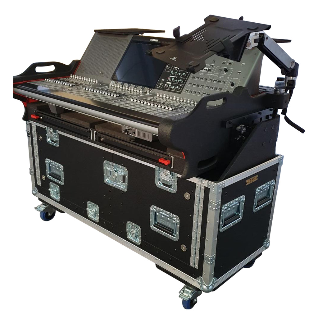 Flip-Ready Easy Detachable Retracting Case With 2U for Yamaha PM3 RIVAGE Console by ZCase Custom Order