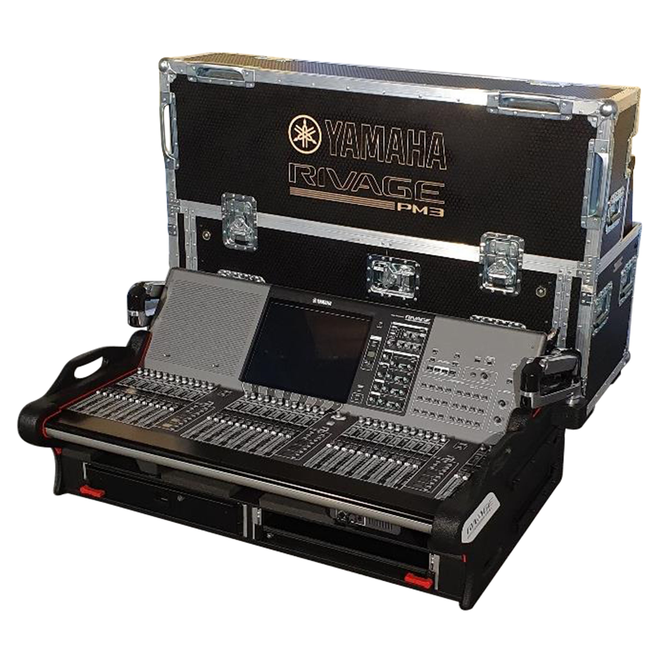 Flip-Ready Easy Detachable Retracting Case With 2U for Yamaha PM3 RIVAGE Console by ZCase Custom Order