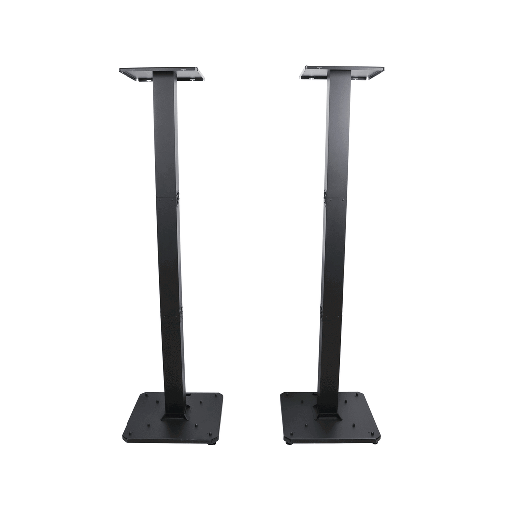 Pair of Black Moving Head or Lighting Speaker Totem DJ Stand with Carrying Bags by Humpter
