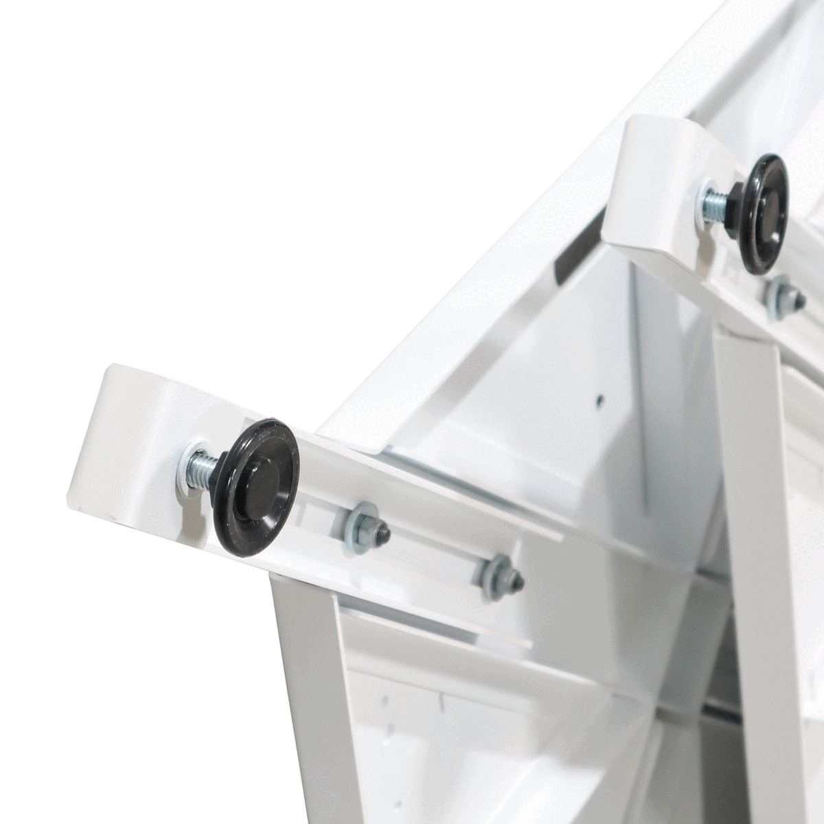 Pair of White Moving Head or Lighting Speaker Totem DJ Stand with Carrying Bags by Humpter