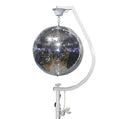 White 16-20" C Shaped Mirror Ball Free Standing Hook fits 1-3/8" 35mm pole with 1 RPM Motor