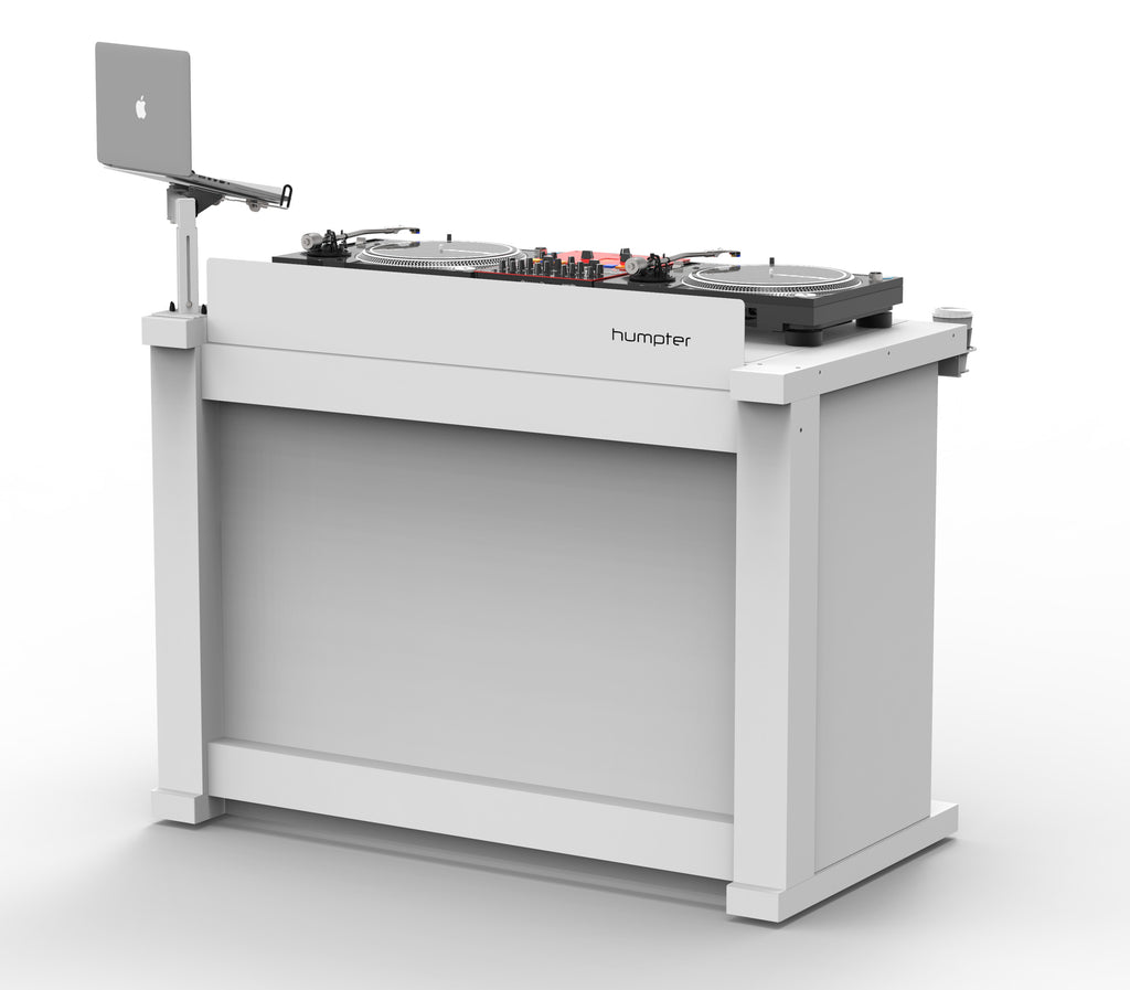 WHITE B3 Quick Folding DJ Controller Turntable CD-J Facade Table Workstation by Humpter