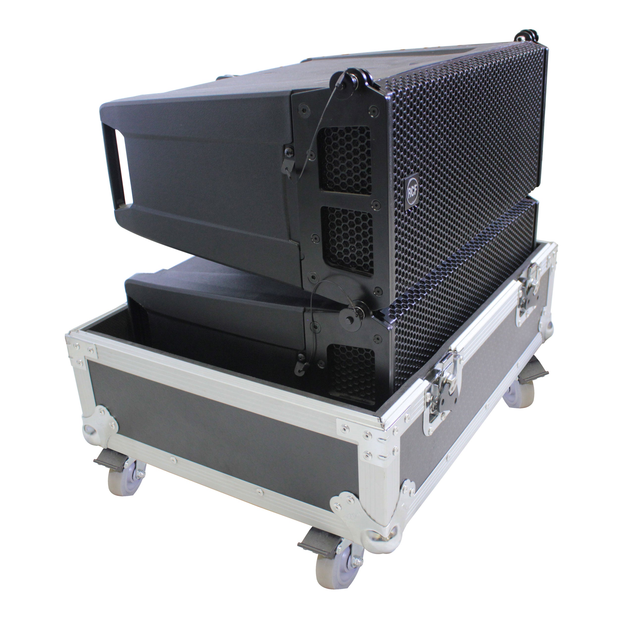 Line Array Flight Case for 2 RCF HDL6-A HDL26-A Speakers W/Wheels