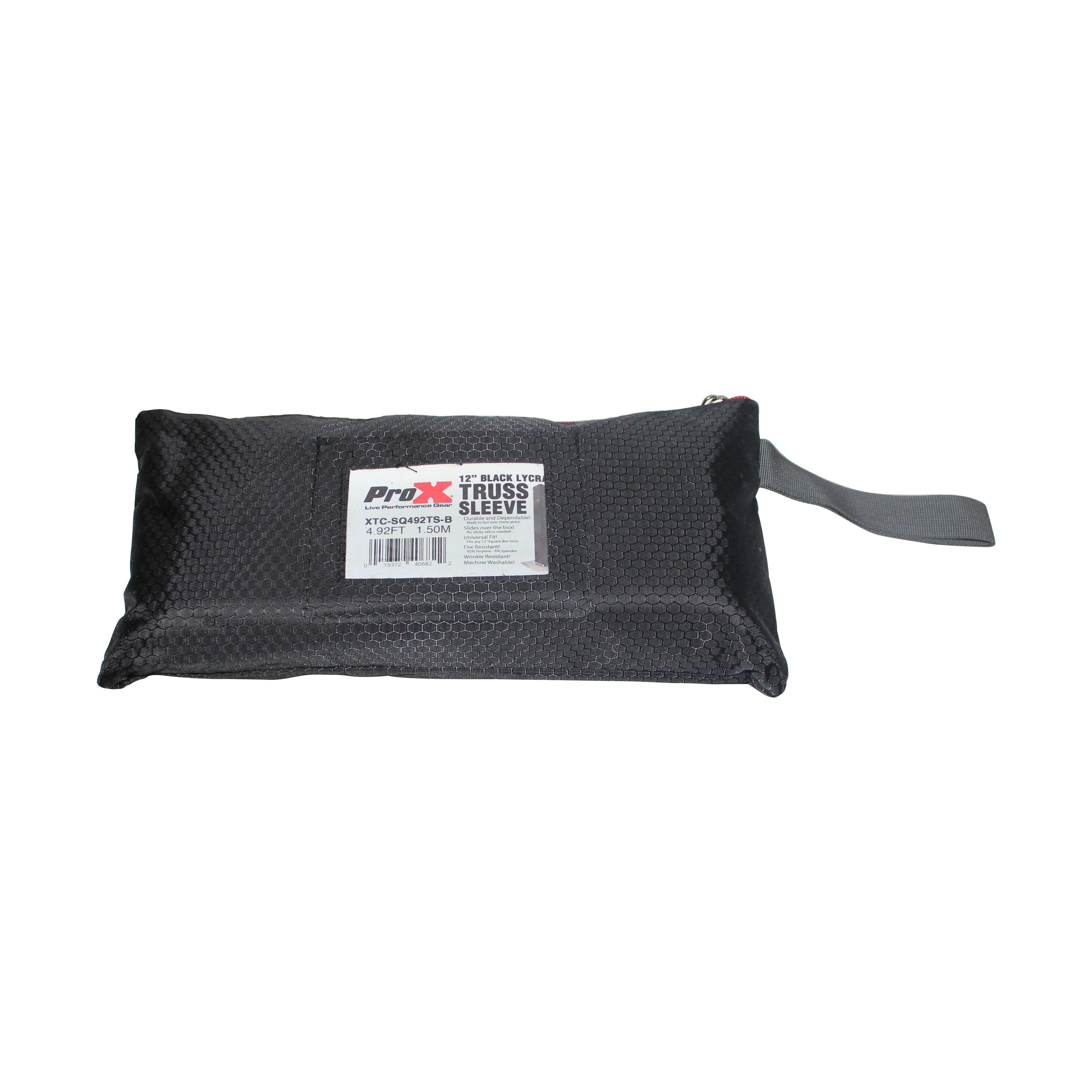 Black 4.92Ft 1.50M Lycra Cover Scrim Sleeve fits 12In F34 Truss Segment