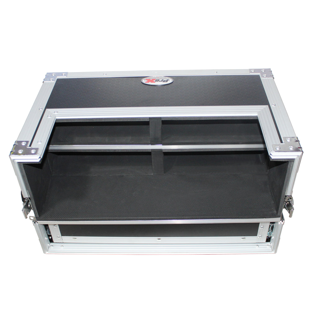 ATA Flight Case with 2U Drawer for Wireless Microphone Receiver External Drive Modular Midi Mounting Storage