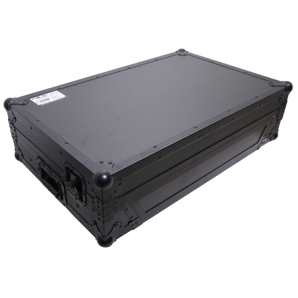 ATA Flight Road Case For Hercules T7 Inpulse Controller with Laptop Shelf 1U Rack Space and Wheels - Black Finish