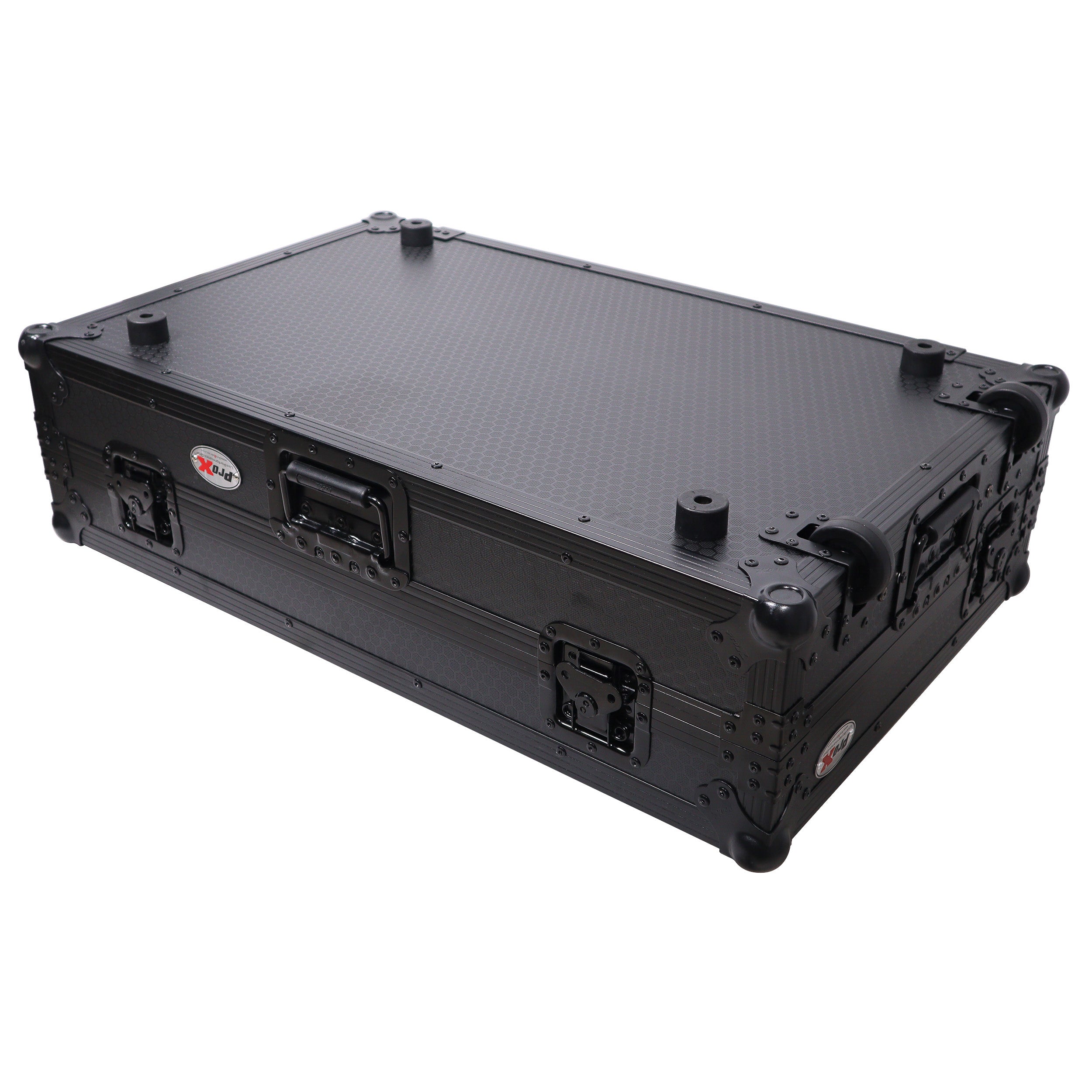 ATA Flight Road Case For Hercules T7 Inpulse Controller with Laptop Shelf 1U Rack Space and Wheels - Black Finish