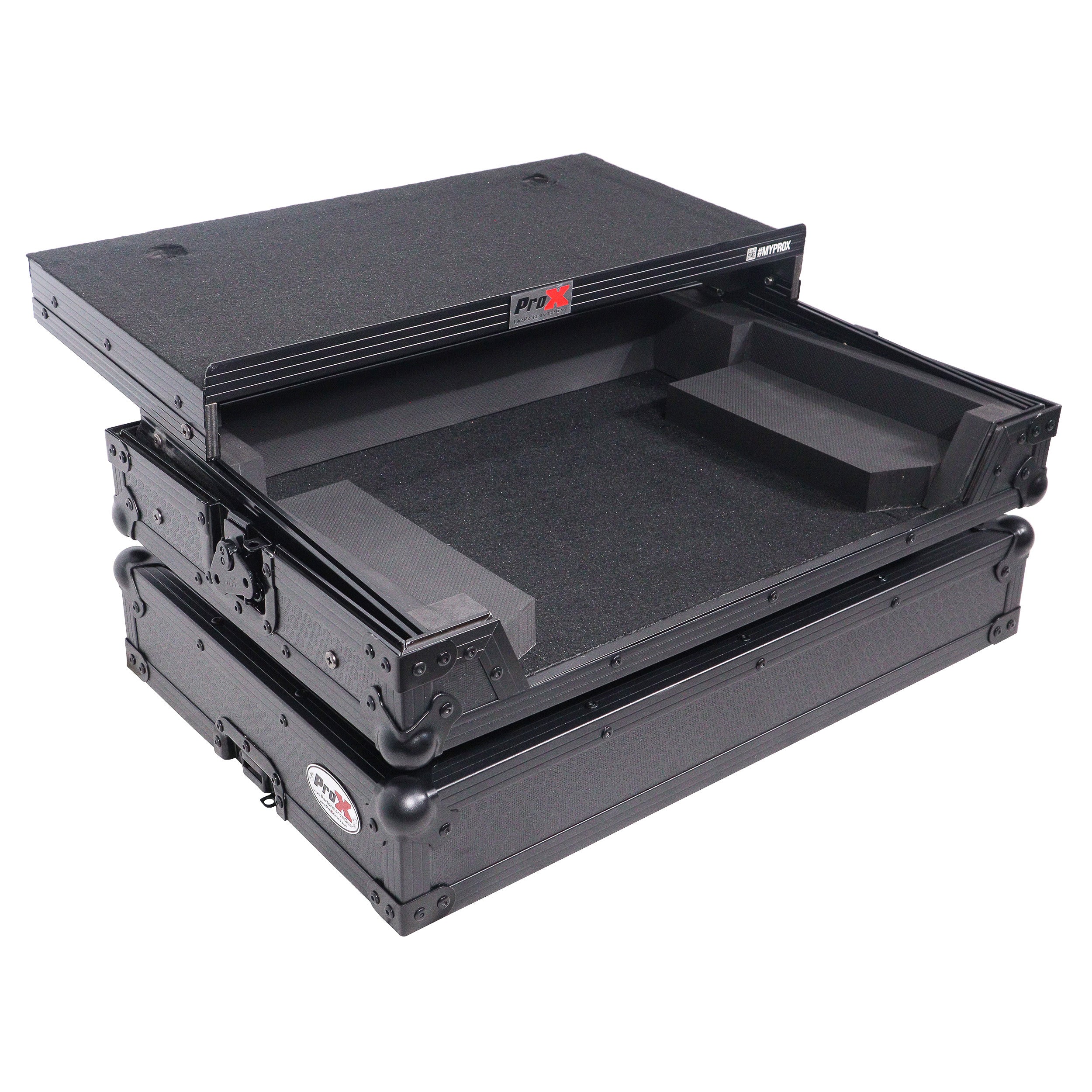 ATA Flight Case For Pioneer DDJ-REV1 DJ Controller with Laptop Shelf - Black