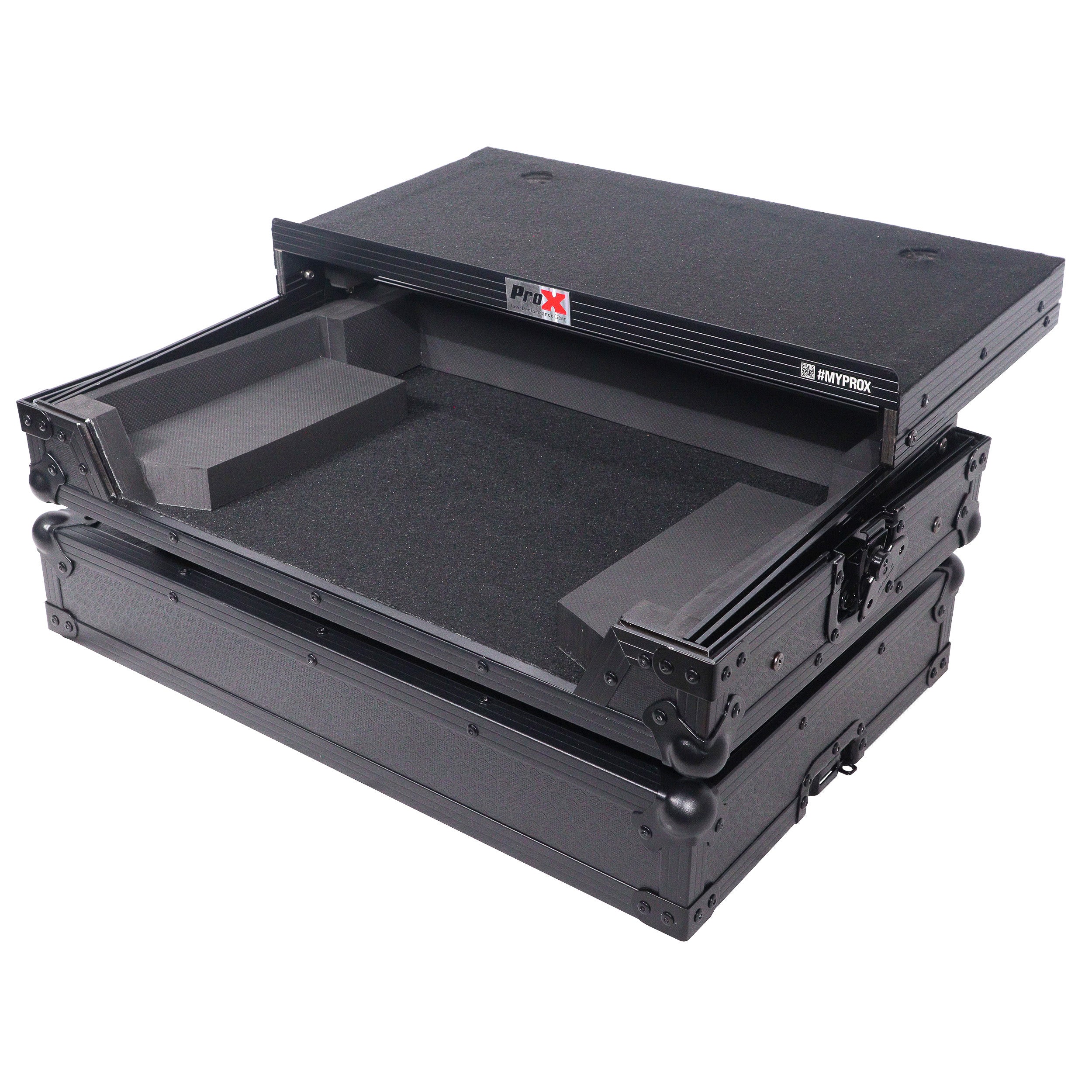 ATA Flight Case For Pioneer DDJ-REV1 DJ Controller with Laptop Shelf - Black