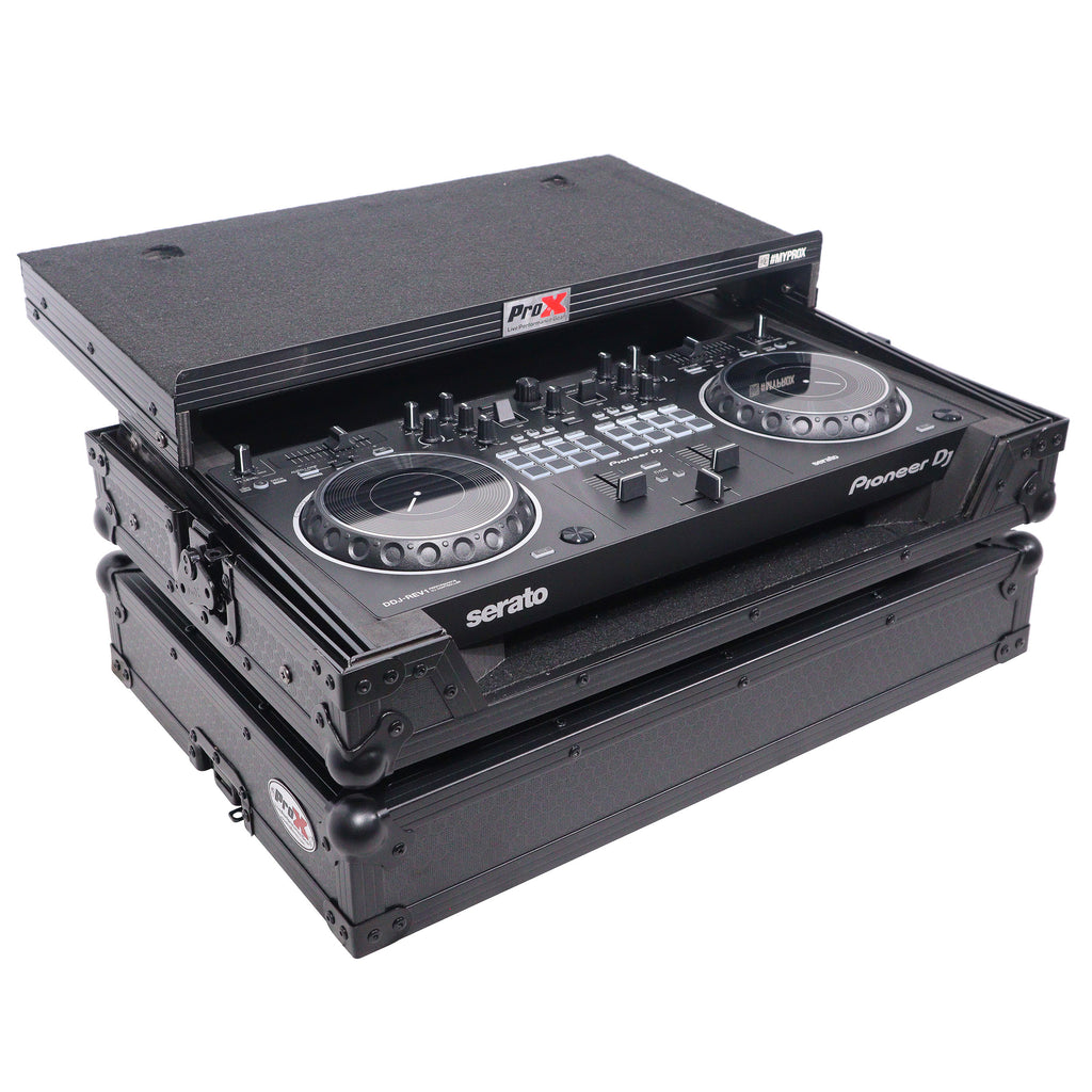 ATA Flight Case For Pioneer DDJ-REV1 DJ Controller with Laptop Shelf - Black
