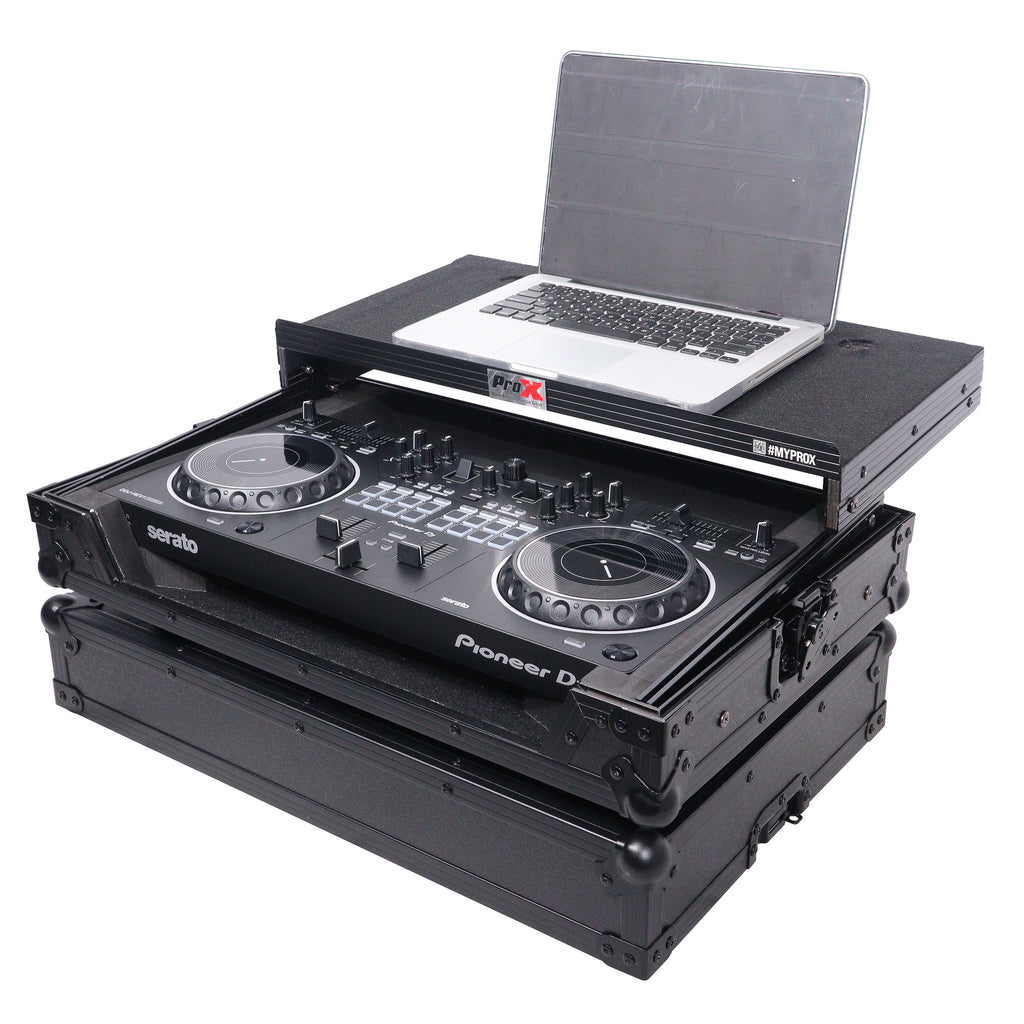 ATA Flight Case For Pioneer DDJ-REV1 DJ Controller with Laptop Shelf - Black